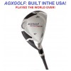AGXGOLF GIRLS RIGHT HAND TCI SERIES IRON SET: w/#3 HYBRID + 5, 6, 7, 8 & 9 IRONS + PW + OPTIONAL SAND WEDGE:  ALL SIZES