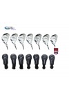 AGXGOLF LADIES MAGNUM XS SERIES #3, 4, 5, 6, 7, 8, 9 HYBRID IRONS SET: PETITE, REGULAR OR TALL LENGTHS, INCLUDES HEAD COVERS: Built in the USA! 
