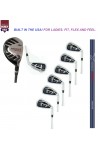 LADIES LEFT or RIGHT HAND MAGNUM XLT IRON SET w/ HYBRID UTILITY LONG IRON + 5, 6, 7, 8 & 9 IRONS + PITCHING WEDGE; PETITE, REGULAR & TALL LENGTHS: BUILT IN THE USA by AGXGOLF