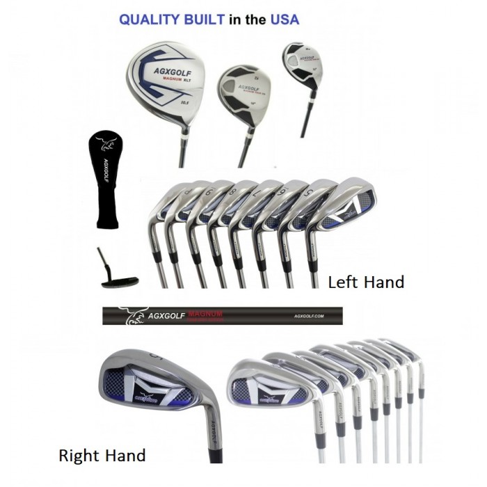 plek Artiest Afleiding AGXGOLF Mens Left or Right XS-OS1 Complete Golf Set Graphite Woods with  SAME LENGTH Steel Irons + Putter ALL SIZES; USA BILT