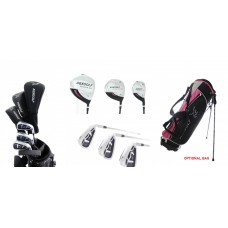 AGXGOLF GIRL'S LEFT or RIGHT HAND MAGNUM PINK EDITION GOLF CLUB SET w/12 DEGREE DRIVER +3 WOOD + HYBRID + IRONS + WEDGE + STAND BAG & FREE PUTTER: AVAILABLE IN ALL SIZES 