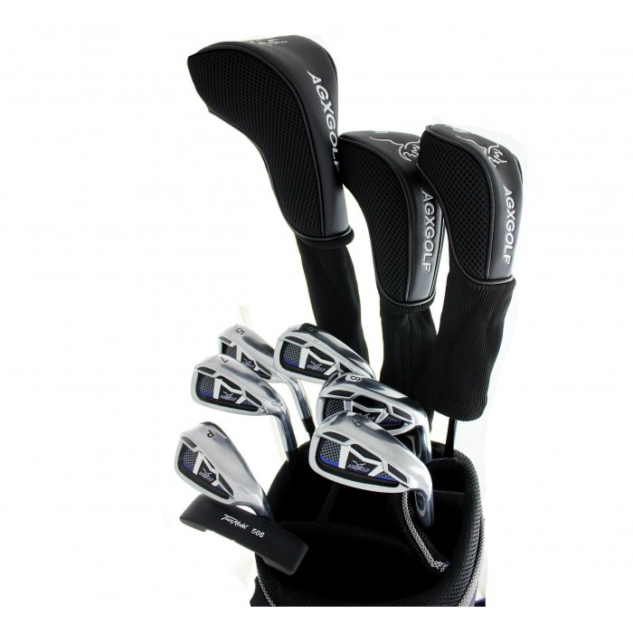 AGXGOLF Boy's MAGNUM Golf Club Set wDriver, 3 Wood, Hybrid, 6-PW Irons   Putter OPTIONAL STAND BAG: Left or Right Hand: BUILT in the USA