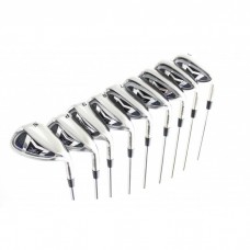 MEN'S LEFT or RIGHT HAND AGXGOLF MAGNUM XS WIDE SOLE IRONS SET 3-PW + SW with STEEL SHAFTS (OPTIONAL GRAPHITE UP-GRADE) Regular, Senior or Stiff Flex: USA BILT!