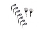 AGXGOLF MENS LEFT HAND MAGNUM IRONS SET 3 & 4 HYBRID+5-9 IRONS + PW + SW: CHOOSE FLEX AND LENGTH - USA BUILT